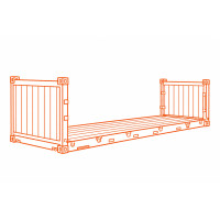 20ft & 40ft Flat Rack Shipping Containers | Quote in 24h - UK Delivery
